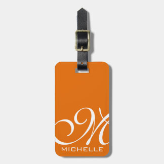 Monogrammat Orange Bagagebricka