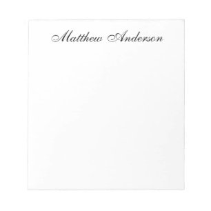 Monogrammat skript anteckningsblock