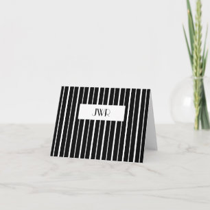 Monogrammat Streck Anteckningskort