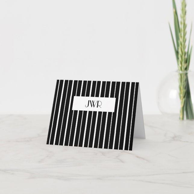 Monogrammat Streck Anteckningskort (Framsida)