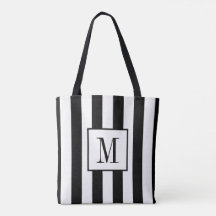 Monogrammat svartvitt strimlat