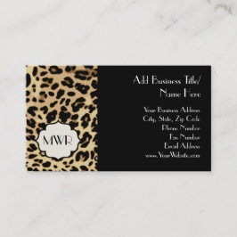 Monogrammat utskrift av löpard visitkort