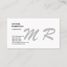 Monogrammat vanligt Trendig minimalistiskt modernt Visitkort