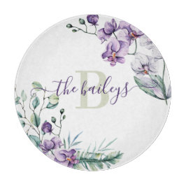 Monogrammat vattenfärg Orchid-skärningspunkt