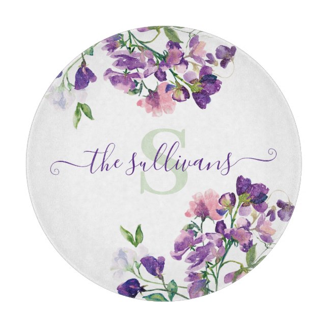 Monogrammat vattenfärg Söt Pea Skärpta (Framsidan)