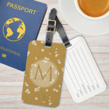 Monogrammat Vit Daisy Flower Blommönster