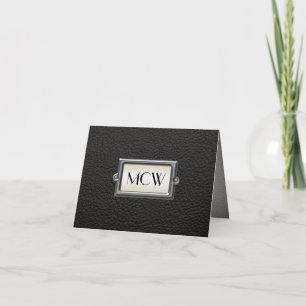 Monogrammed 3 Brev Executive Manar Personlig Anteckningskort