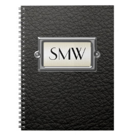 Monogrammed 3-Brevs Executive Manar Personlig Anteckningsbok Med Spiral