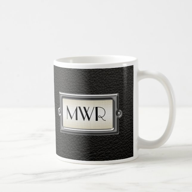 Monogrammed 3-Brevs Executive Manar Personlig Kaffemugg (Höger)
