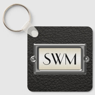 Monogrammed 3-Brevs Executive Manar Personlig Nyckelring