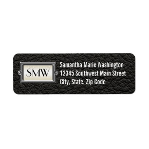 Monogrammed 3-Brevs Executive Manar Personlig Returadress Etikett