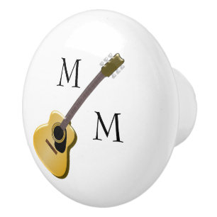 Monogrammed akustisk gitarr knopp
