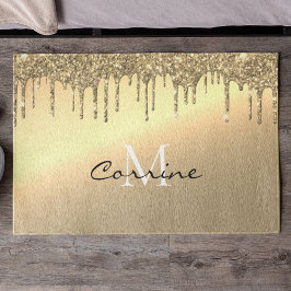 Monogrammed Antique 14 kB Guld-droppning Glitter