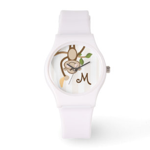 Monogrammed apabanan armbandsur