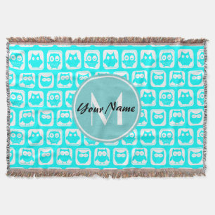 Monogrammed Aqua Turquise Uggla Filt