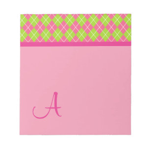 Monogrammed Argyle-Anteckningsblock Anteckningsblock