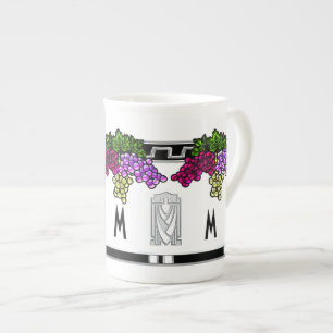 Monogrammed art décodruvor - (benporslinmuggen) benporslin mugg