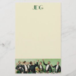 Monogrammed Bachelor Stationery Brevpapper