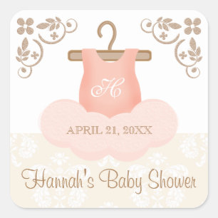 MONOGRAMMED BALLERINA TUTU PARTY FAVOR ETIKETT