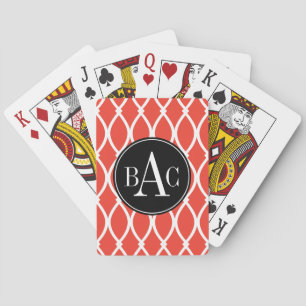 Monogrammed Barcelona för Guava tryck Casinokort