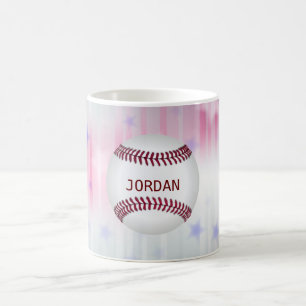 Monogrammed Baseball Kaffemugg