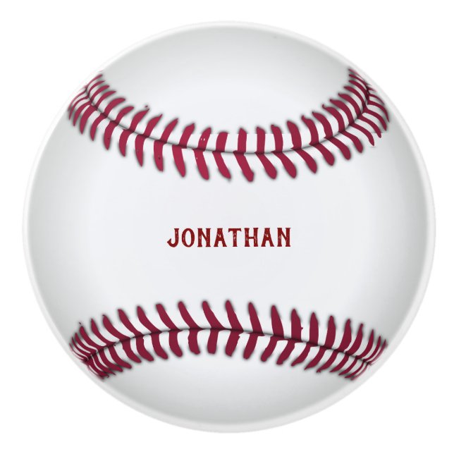 Monogrammed Baseball Knopp (Framsidan)