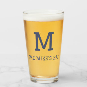 Monogrammed Beer Glaskopp