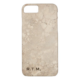 Monogrammed Beige Granite iPhone 7 Fodral