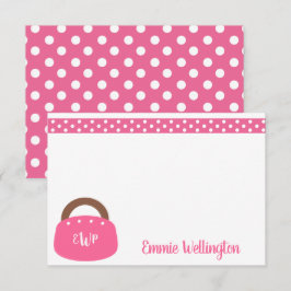 Monogrammed Bermuda Bag Personlig Note Card Tack Kort