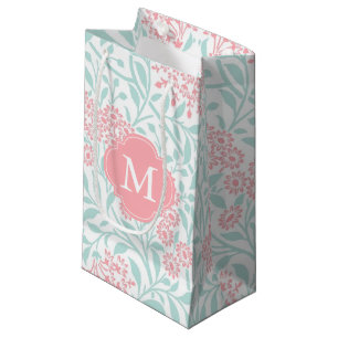 Monogrammed blom- damastast mönster för Mint och
