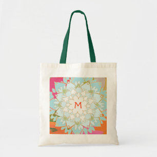 Monogrammed Blooming Lotus Flower Tygkasse