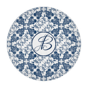 Monogrammed Blue and White English Countryside
