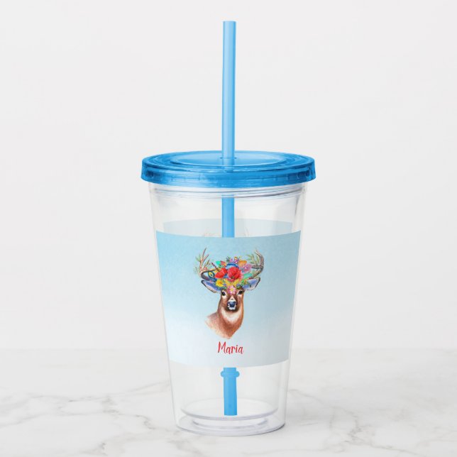 Monogrammed Boho Hjort Take Away Mugg (Framsida)