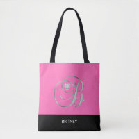 Monogrammed brev initialt B för svart SHOCK ROSA