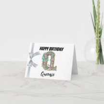 Monogrammed brev ’Q’ Grattis på födelsedagen