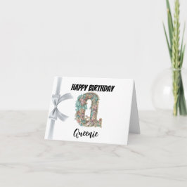 Monogrammed brev ’Q’ Grattis på födelsedagen Kort