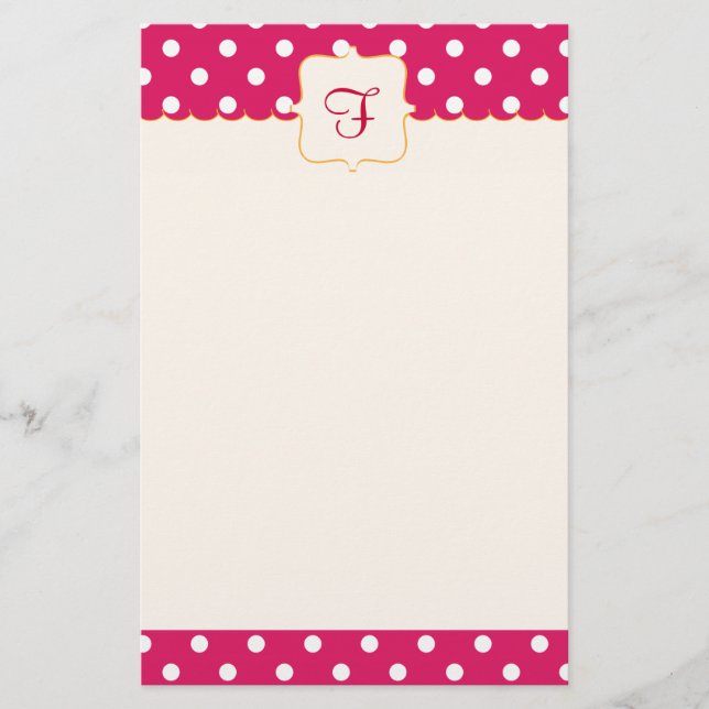 Monogrammed brevpapper för Framboise (Framsida)