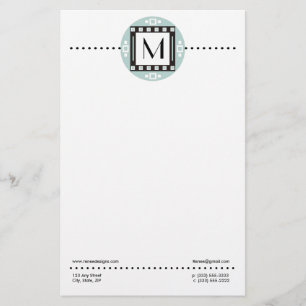 Monogrammed brevpapper för modern personlig