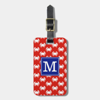 Monogrammed BS Crabs Red Bagagebricka