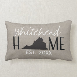 Monogrammed Burlap Home State Virginia | Lumbarkudde