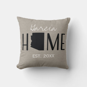 Monogrammed Burlaphem statliga Arizona   Kudde