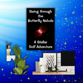 Monogrammed Butterfly Nebula - Rosa Orange | Poster