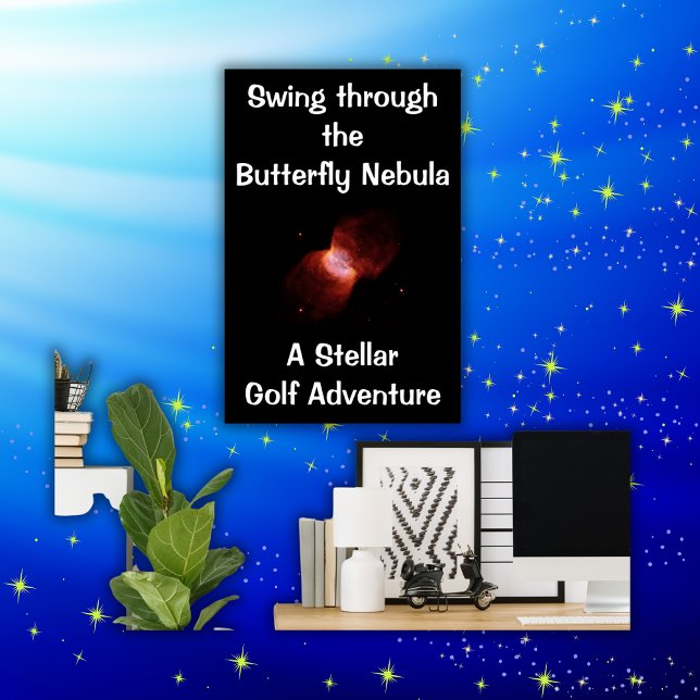 Monogrammed Butterfly Nebula - Rosa Orange | Poster (Skapare uppladdad)