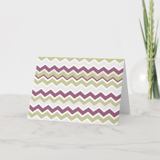 Monogrammed Chevron Brick Anteckningskort (Framsida)