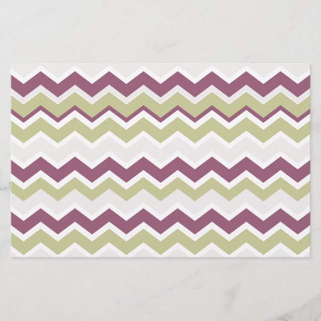 Monogrammed Chevron Brick Brevpapper (Framsida)