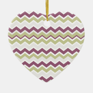 Monogrammed Chevron Brick Julgransprydnad Keramik
