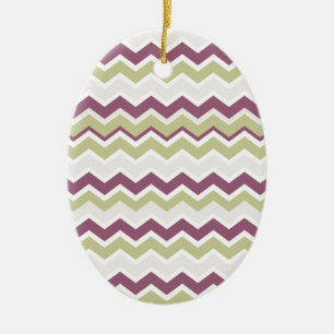 Monogrammed Chevron Brick Julgransprydnad Keramik