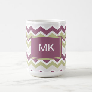 Monogrammed Chevron Brick Kaffemugg