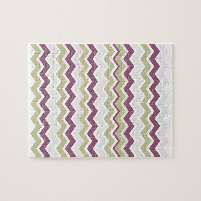 Monogrammed Chevron Brick Pussel (Horisontell)