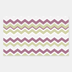 Monogrammed Chevron Brick Rektangulärt Klistermärke